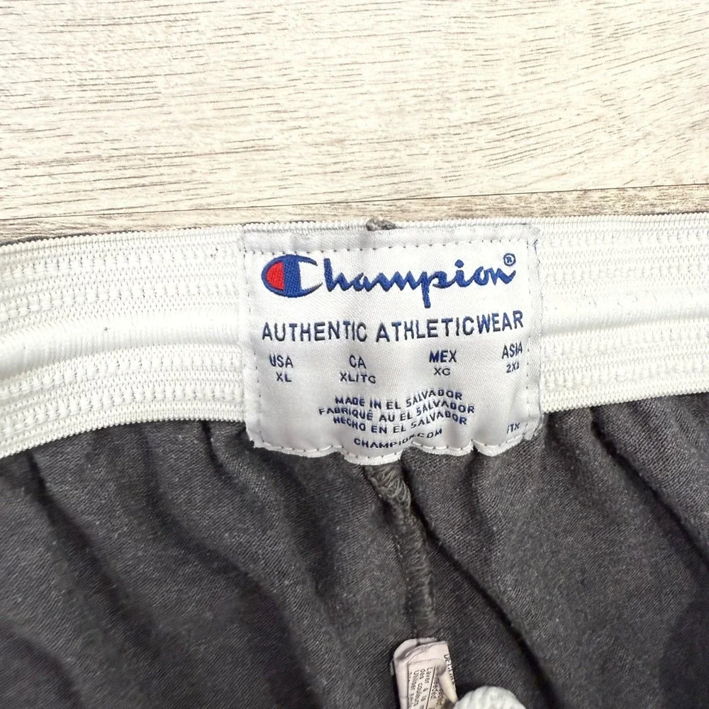 Champion Athletic Shorts Dark‎ Gray Elastic Waist Drawstring Logo Mens XL